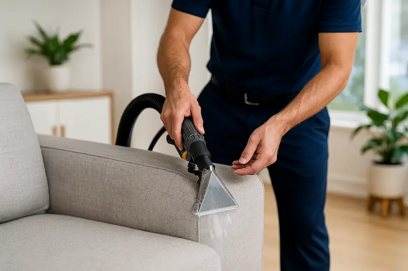 Professional furniture cleaning equipment and process in Renton